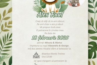 invitatie digitala botez regele leu