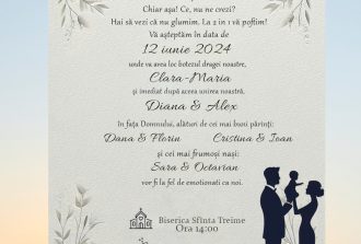 invitatie digitala nunta si botez dragoste neconditionata