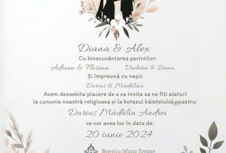 invitatie digitala nunta si botez simpla
