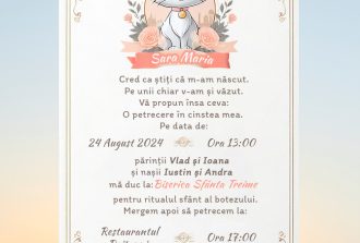 invitatie digitala botez pisicile aristrocrate